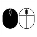 Black and white computer mouse icons side by side Royalty Free Stock Photo