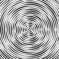 Black and white concentric line circle background or ripple effect