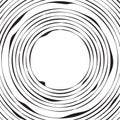 Black and white concentric line circle background or ripple effect