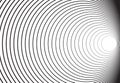 Black and white concentric line circle background or ripple effect