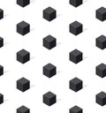 Black and white conncept geomerty seamless pattern.