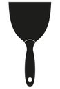 Black and white construction spatula silhouette