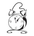 Black and white contour clock