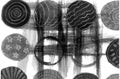 Black and white. Cool circles backgrounds and wallpapers Royalty Free Stock Photo