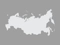 Black and white cool and simple whole and complete Russia map on dark background