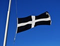 St Piran`s flag Cornwall UK