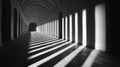 Black and white corridor light and shadow Royalty Free Stock Photo