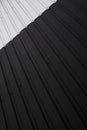 Black and white Corrugated metal sheet texture surface of the wall. Galvanize steel background. Royalty Free Stock Photo