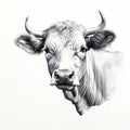 Black And White Cow Drawing: Martine Johanna Inspired Artwork