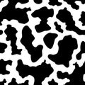 Black and white cow skin seamless pattern Royalty Free Stock Photo