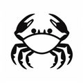 Eye-catching Black Crab Icon On White Background