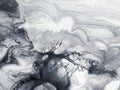 Black and white creative painting, abstract hand painted background, marble texture Royalty Free Stock Photo