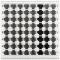 Black And White Cross Stitch Pattern With Chromatic Aberration And Grid Formations