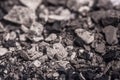 Black and white crushed pastel crayon macro Royalty Free Stock Photo