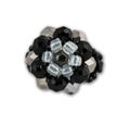 Black and white crystal cluster ring Royalty Free Stock Photo