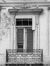 Black and white Cuban window and balcony Royalty Free Stock Photo