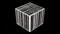 Black And White Cube Pattern Texture Geometric Abstract 3D Royalty Free Stock Photo