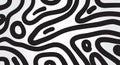 Black and white curly lines background hand drawn seamless pattern Royalty Free Stock Photo
