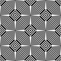 Black and white curved seamless pattern