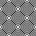 Black and white curved seamless pattern