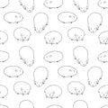 Black and White Cute Zoo Seamless Pattern