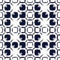 Black and white with 3d effect repeat pattern and vector image Royalty Free Stock Photo