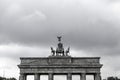 Black and white detail of the Branderburger gate Royalty Free Stock Photo