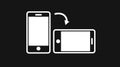 Black and White Device Icon. Vector isolated Illustration of a Smartphone Royalty Free Stock Photo