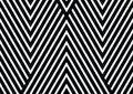 Black and white diagonal lines with triangular shapes background, vector texture Royalty Free Stock Photo