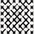 Black And White Diamond Tile Design: Distorted Figuration Meets Geometric Modernism