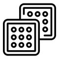Black and white dice icon Royalty Free Stock Photo