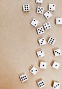 black and white dice on neutral surface Royalty Free Stock Photo