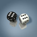 Black and white dice win combination
