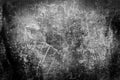 Black and white, dirty dark texture of an old, scratched wall with abstract patterns, grunge grey background Royalty Free Stock Photo