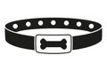 Black and white dog collar silhouette