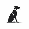 Black And White Dog Silhouette Minimalistic Logo And Packaging Design