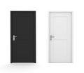 Black and white doors Royalty Free Stock Photo