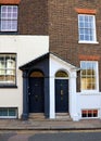 Black and white doors in houses Royalty Free Stock Photo