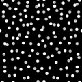 Black and White Dots Seamless Background Pattern with Polkadots