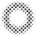 Black and white dotted texture. Round halftone vector background. Sparse dotted gradient. Abstract monochrome halftone for pop art Royalty Free Stock Photo