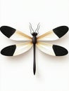 Black and White Dragonfly Decoration Royalty Free Stock Photo