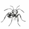 Intense Shading: A Dynamic Pencil Drawing Of An Ant With A Large Body