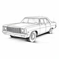 Detailed Illustration Of A 1969 Chevrolet Police Car