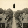 Aerial Perspective: Playful And Macabre Black And White Photo Illustration