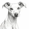 Highly Detailed Black And White Dog Drawing With Caricature-like Illustrations