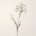 Minimalistic White Lilies Design On Pale Color Background