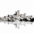 Medieval-inspired Digital Drawing Of Caernarfon, Wales