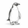 Contoured Shading Penguin Illustration: Uhd Image With Creative Commons Attribution