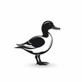 Black And White Duck Drawing: Personal Iconography In Simplistic Graphic Design