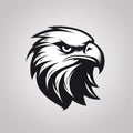Black and white eagle emblem logo